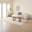 Table basse en MDF, petite table basse, canapé en noyer avec pieds en métal