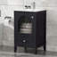 Meuble-lavabo de 20 po avec lavabo, armoire de salle de bain avec porte en verre à fermeture douce, tiroir-107661837