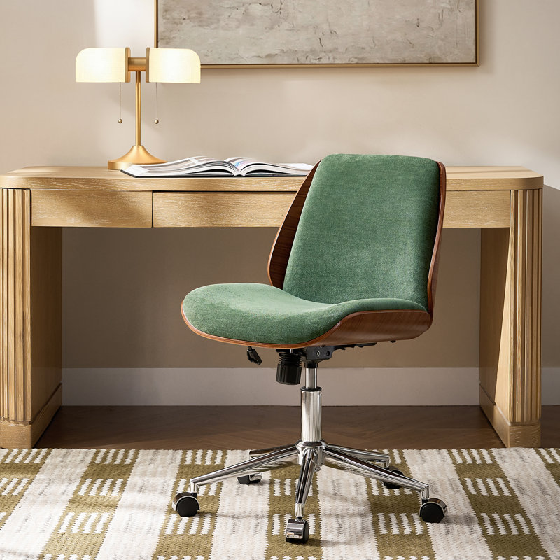 Chaise de bureau Oswina Ember, Polyester vert