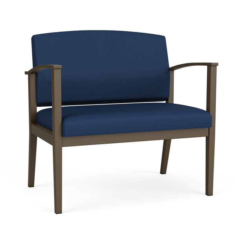 Chaise en acier Amherst, Vinyle bleu Patriot Plus Imperial, Bronze
