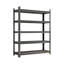 Étagère de garage à cinq étages, pouvant accueillir 2 500 lb, tablette en métal réglable, noire, nécessite un assemblage