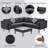 Leisel 81.1'' Wicker Outdoor Patio Sectional Set-1430752366-1430752367