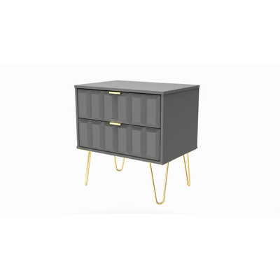 Fully Assembled Pawtucket 2 Drawer Bedside Table