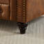 Canapé 3 places en tissu technique de 217 cm (85,5 po) avec accoudoirs arrondis, capitonnage et 2 coussins pour bureau - Confortable et moelleux, structure pour trois personnes, accoudoirs arrondis, style salon, mousse haute densité.