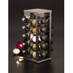 Kamenstein Brushed Stainless Steel 20-Jar Revolving Countertop Spice Rack, Pre Filled Spice