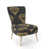 Animal Print Black/Golden Polyester Blend selected