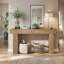 Console 63 pouces en bois naturel avec plateau spacieux, idéale pour les intérieurs modernes et rustiques-559874275-559874273