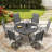47'' Outdoor Round Metal Dining Table-121335145-121335144