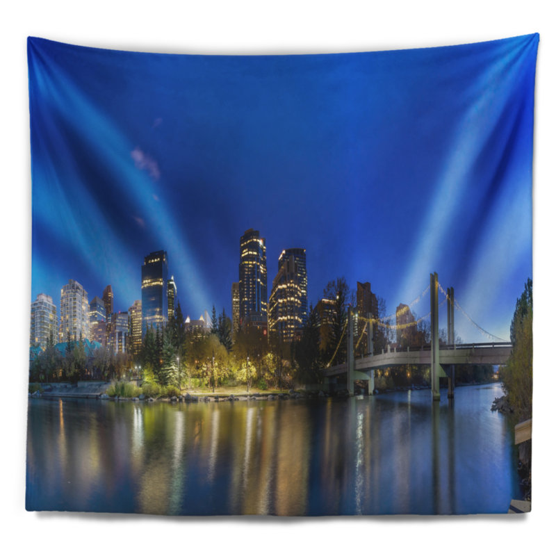 Photographie calgary skyline tapisserie Cityscape, H 32 po x l 39 po