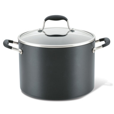 Anolon Advanced Home Hard-Anodized Nonstick 10-Quart Open Stockpot, Onyx