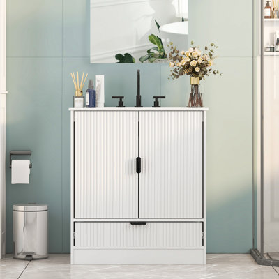 30'' Single Bathroom Vanity With Ceramic Top
