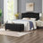Meshell Linen Blend Upholstered Storage Bench-1321567798