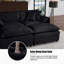 Canapé modulaire à assise profonde avec 2 repose-pieds et coussins moelleux, canapé modulaire pour causeuse pour salon, appartement, bricolage-642722137