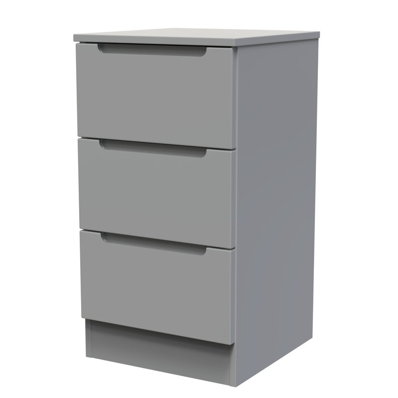 Bisma 37cm W Manufactured Wood Bedside Table, Grey