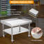 Table de barbecue 36 po x 30 po en acier inoxydable avec rangement réglable