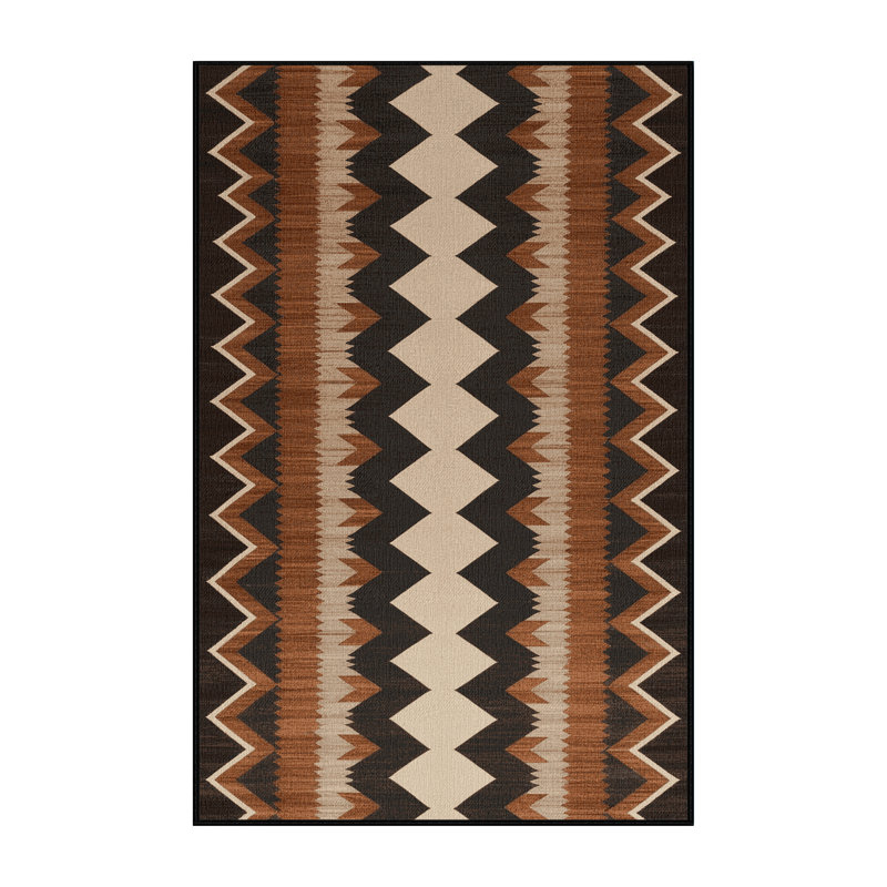 Washable Navajo Chevron Southwestern Area Rug, Runner 2' x 4'