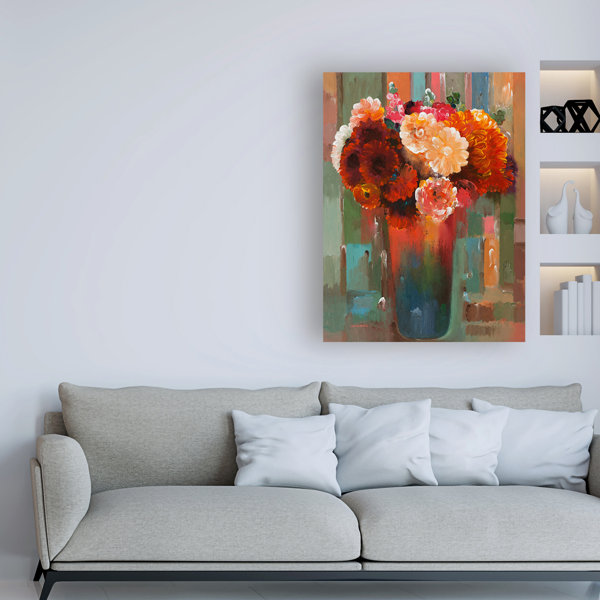 Winston Porter Sunset Bouquet On Canvas by Hooshang Khorasan Painting ...