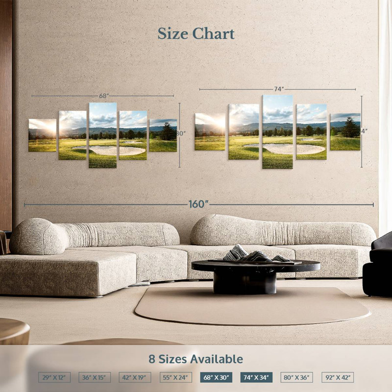 'Golf Sand Pit, 34" H x 74" W