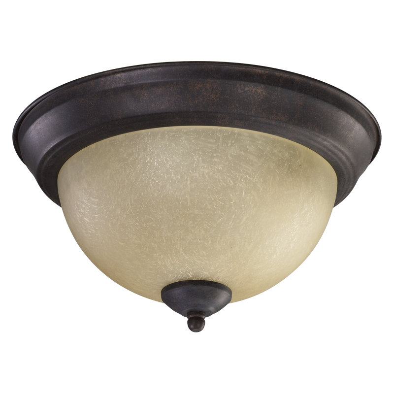 Plafonnier Baylor, Bronze huilé, H 6,5 po x l 11,25 po