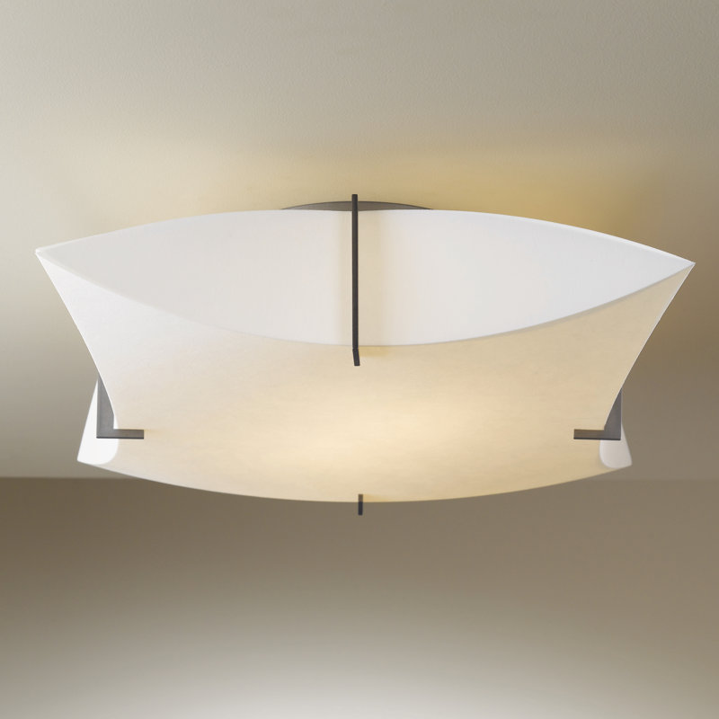 Bento 2 - Light Semi Flush Mount, Dark Smoke