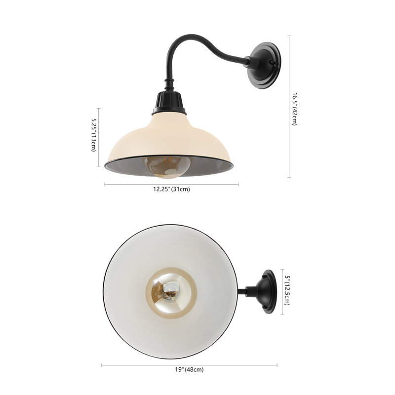 Manderfeld Iron Wall Light, Matte Almond