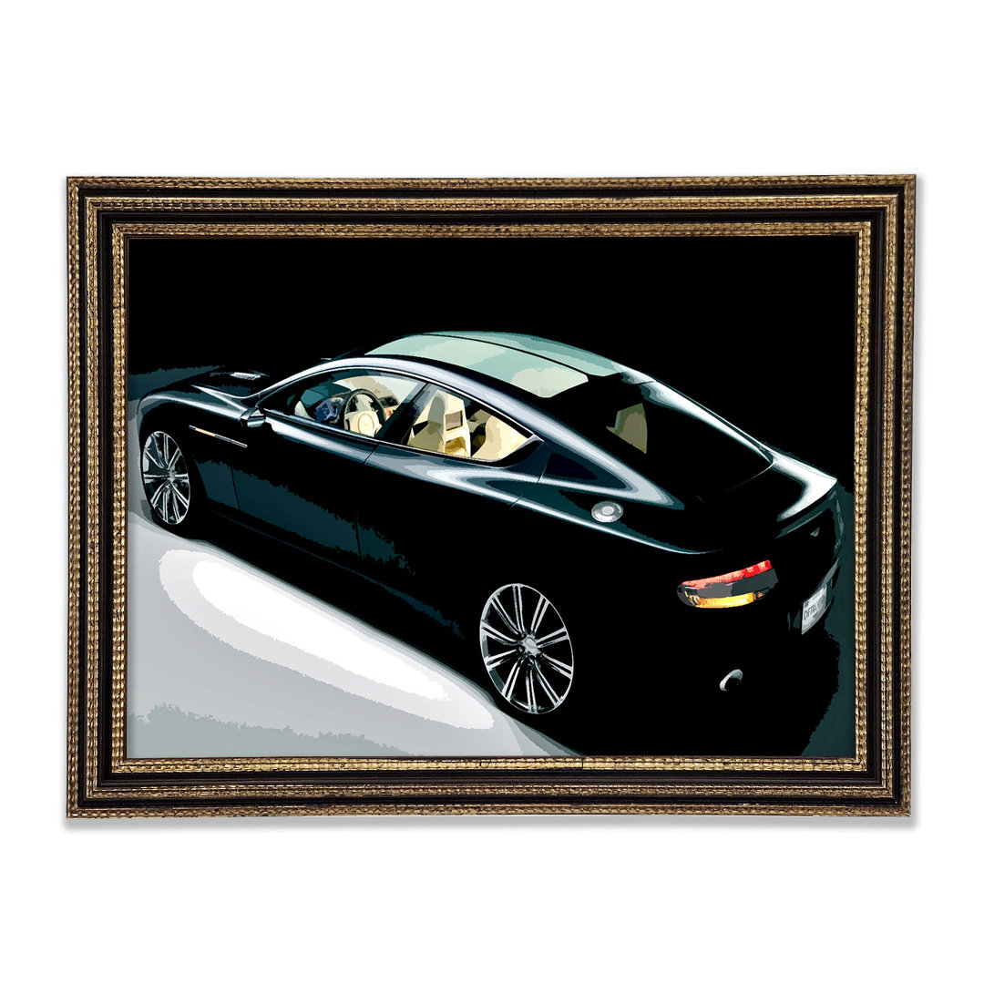 Aston Martin Vantage Schwarz - Druck