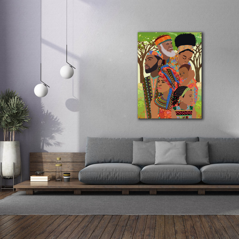 «Staying Together» par Art Licensing Studio, art mural sur toile, H 54 po x l 40 po x P 1,5 po