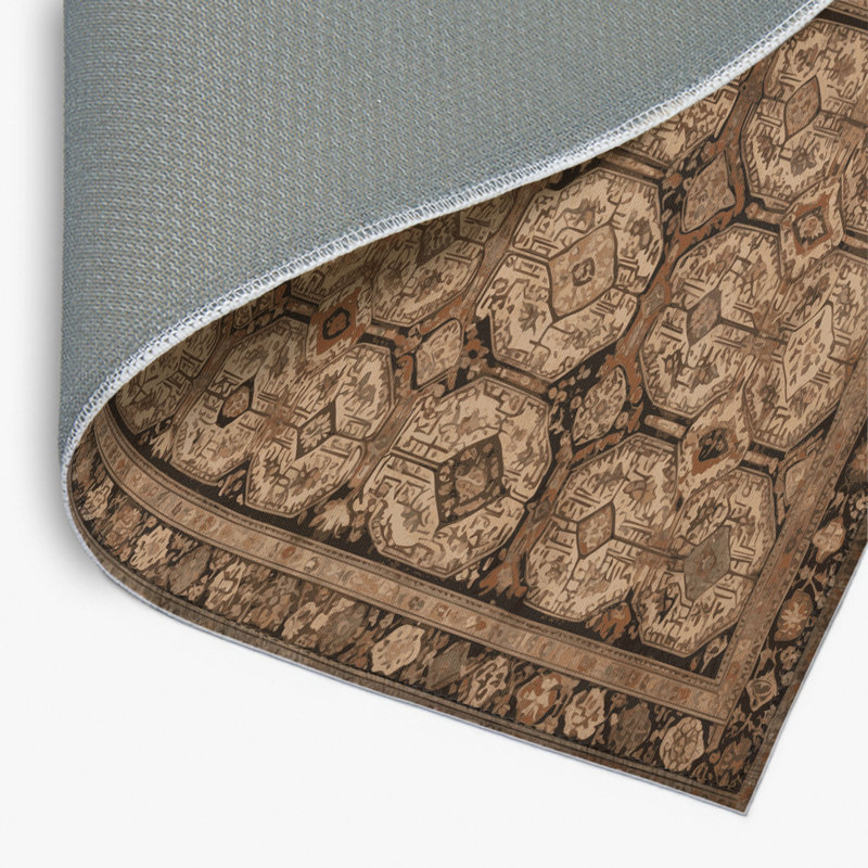 Tapis turc intérieur et extérieur brun, Rectangulaire 2 pi x 3 pi