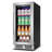 15-Inch Mini Beverage Refrigerator – Holds 130 Cans, Built-In or Freestanding Beverage Cooler, with Adjustable Shelves, Reversible Door, LED Lighting, and Safety Lock