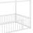 Montessori-Inspired House-Shaped Floor Bed Frame With Safety Fence-408730601-408730607