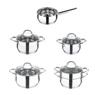 BERGNER Tri-Ply 11-Piece Stainless Steel Cookware Set BG9968MM