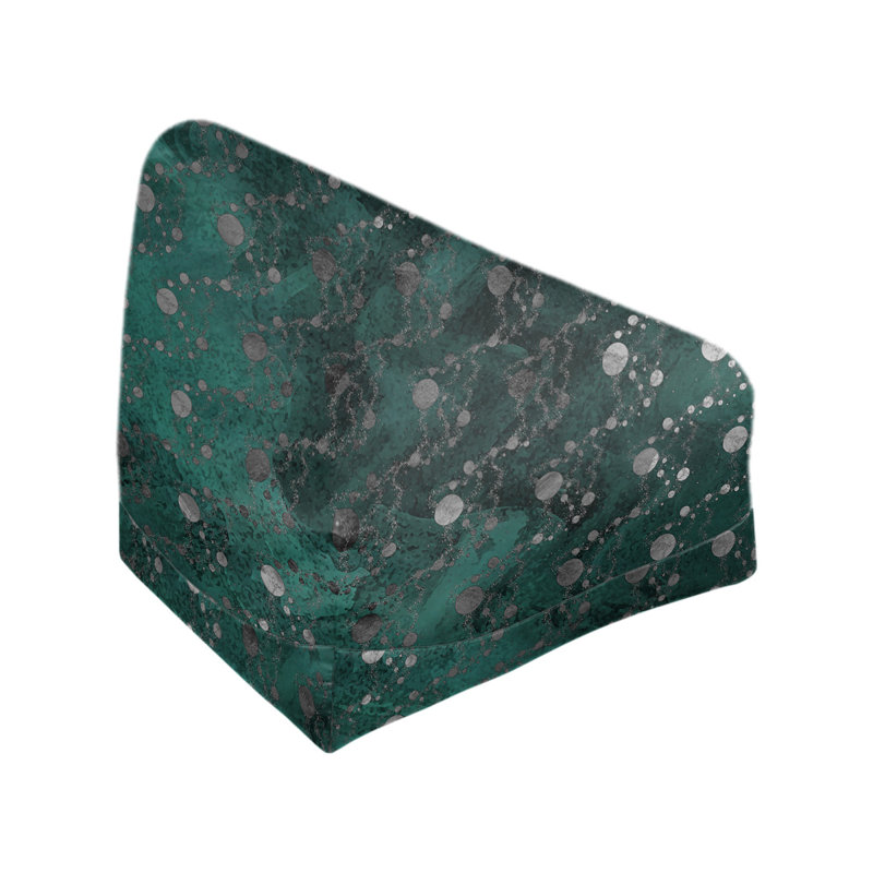Fauteuil sac de pois Leffel, H 38 po x l 42 po x P 29 po, Pouf fauteuil, Dégradé émeraude