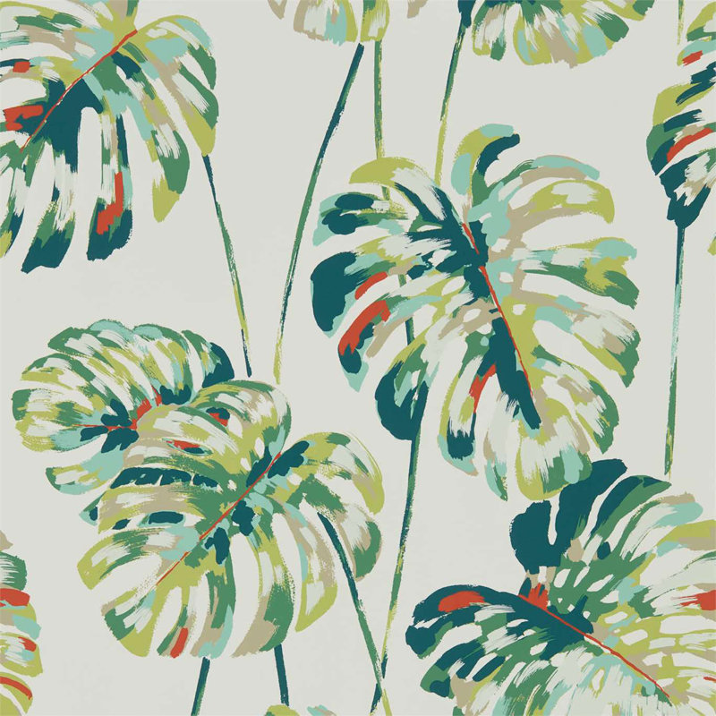 Kelapa Wallpaper, Emerald/Zest