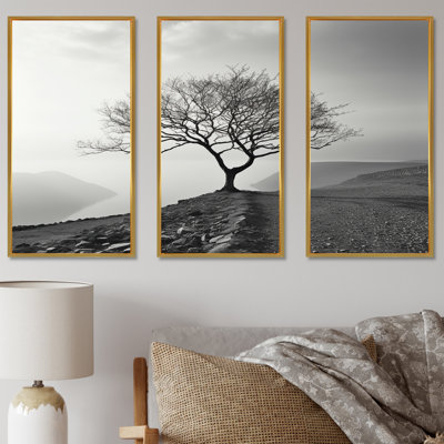 A Beautiful Tree In Lakeside Scenery - Landscape Art, ensemble d'art mural