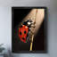 Art encadré noir, coccinelle, impression rétro-26532191