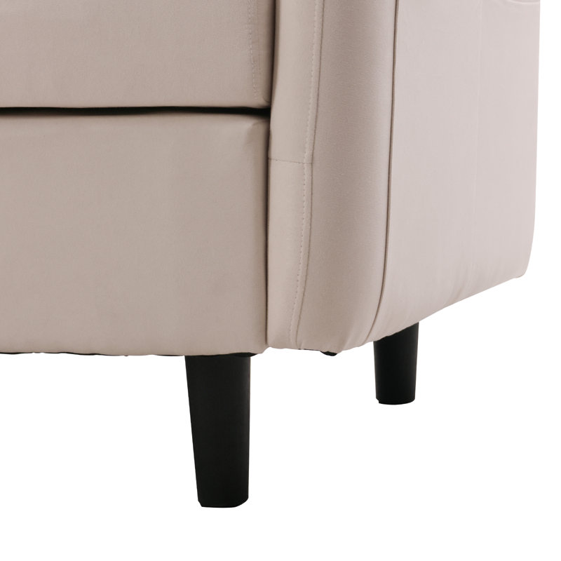 Marsean Fabric 70.86'' Reception Upholstered Arm Loveseat Linen Living Room Sofa with Storage Pockets