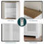 Grande armoire de rangement pour salle de bain avec 2 portes et tablettes réglables, armoire de salle de bain autoportante à 6 niveaux en bois