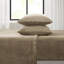 Drap simple de 3 po en taupe - 100% matériau, confortable et ultra doux, draps-housse plats avec taie d'oreiller, pour matelas de 16 po, douceur, brossé des deux côtés, plat, élastique, lavable à la machine