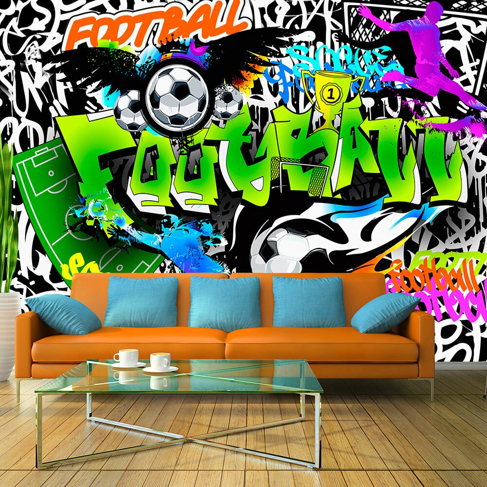 Fototapete Fußball Graffiti 210 cm x 300 cm