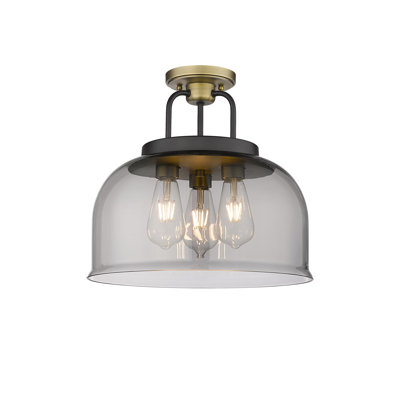 Plafonnier semi-encastré 3 lumières 15 po Kahana