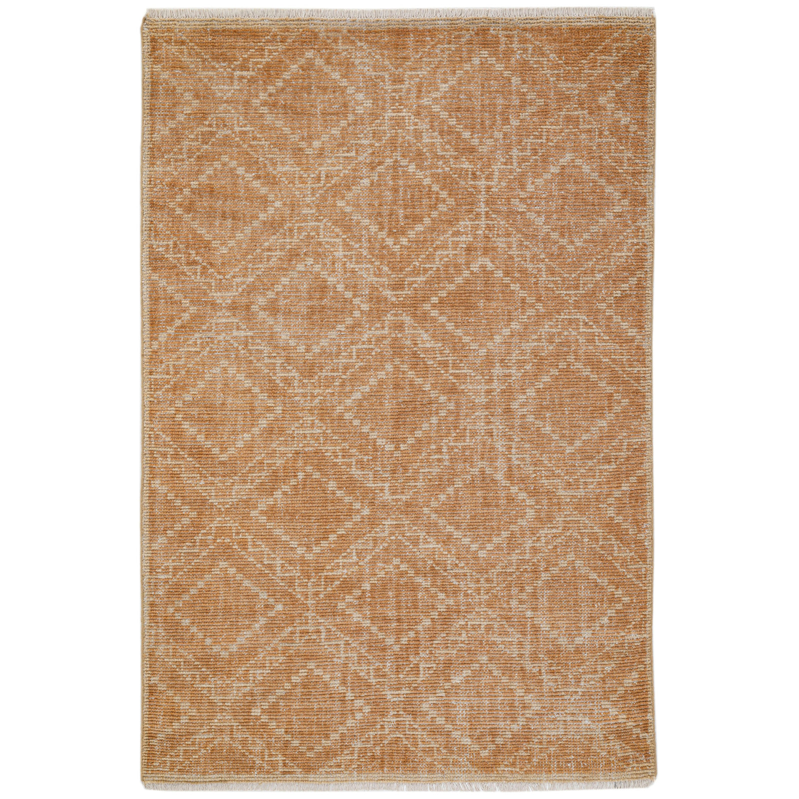 Alfreda Hand-Knotted Geometric Wool Rug, Rectangle 5' x 8'
