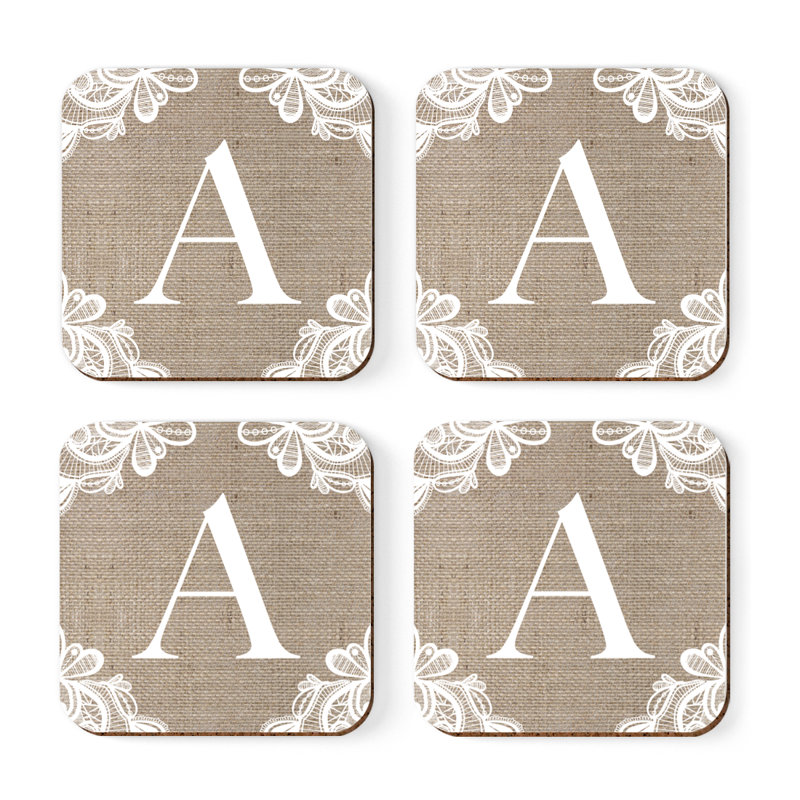 Sous-verres Café à monogramme, A