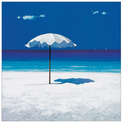 Ombrellone Nel Blu by Mondelli - Square Print on Wood