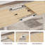 Grande table de salle à manger extensible de 63 po pour 4 à 8 personnes - Table de cuisine Mid-Century avec structure en métal et panneau de fibres à densité moyenne-114425047-114425045