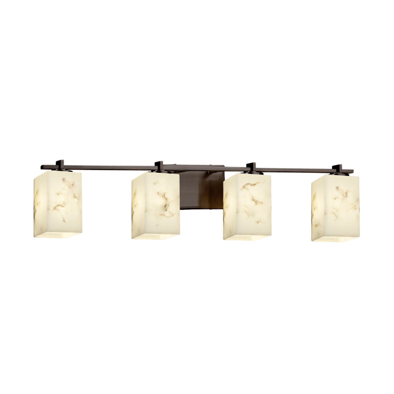 Éclairage pour meuble-lavabo 4 lumières 60w Donatelli, Bronze foncé
