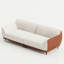 Canapé moderne à assise profonde en similicuir 86 po