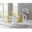 Beca Statement Pedestal Round Dining Table Set & 4 Luxury Velvet Dining Chairs-90654908-90654910