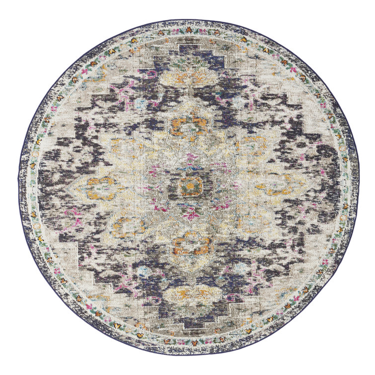 Felty Oriental Black/Gold Area Rug