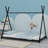 Metal House Platform Bed With Triangle Structure-945092644