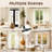 Aresha 1" Dia. Curtain Rods Adjustable Length Single Curtain Rod Black for Ceiling/Wall Mounting-828860293-867384527